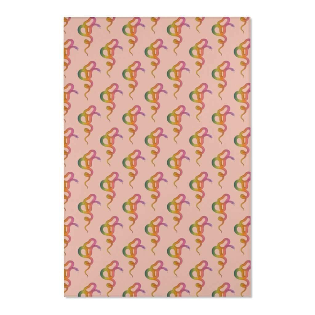 Peach Snake Print Rug - HAYLEY ELSAESSER 