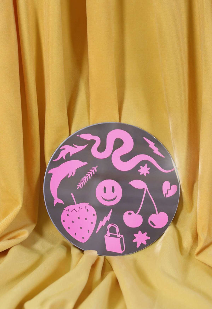 Pink Doodle Mirror - HAYLEY ELSAESSER 