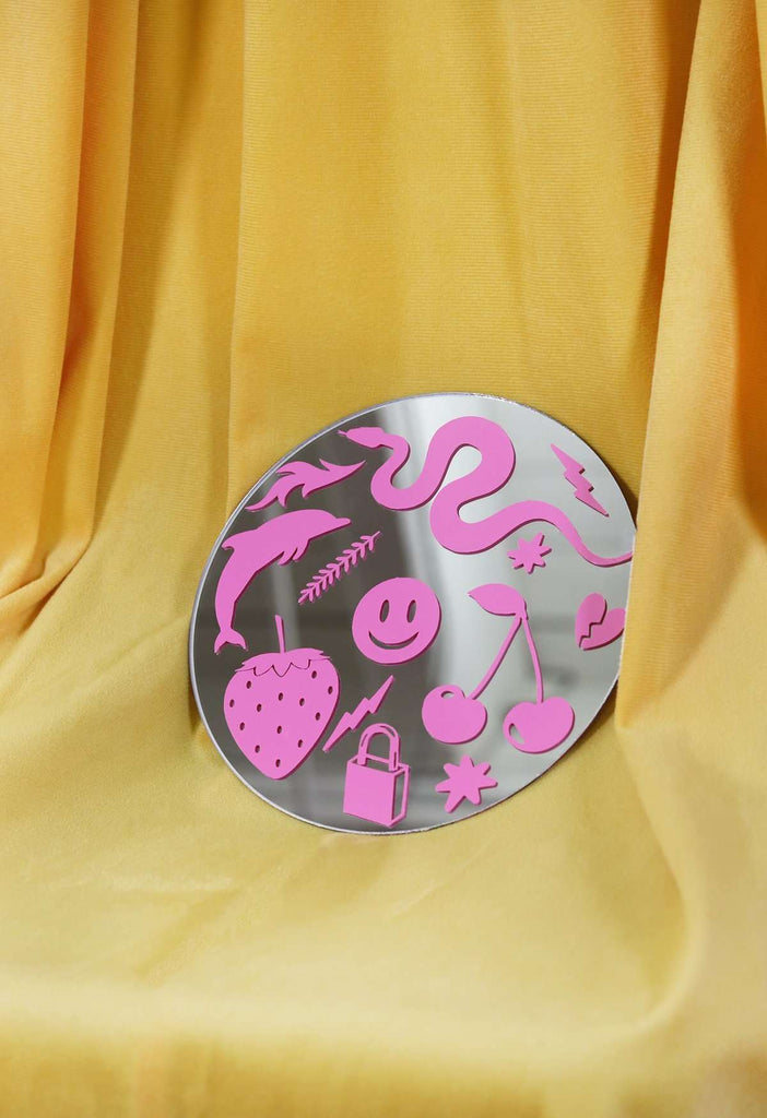 Pink Doodle Mirror - HAYLEY ELSAESSER 