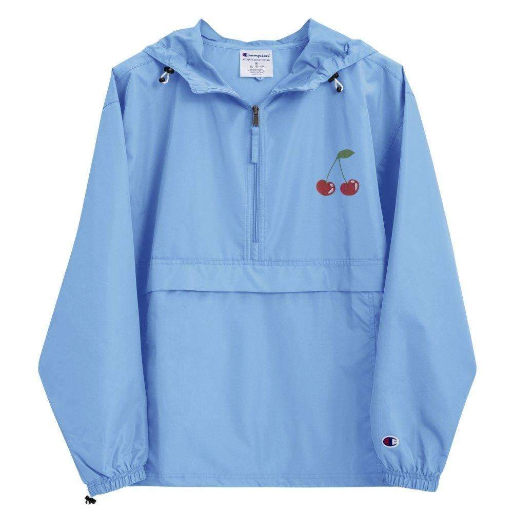 Cherry Embroidered Champion Packable Jacket - HAYLEY ELSAESSER 