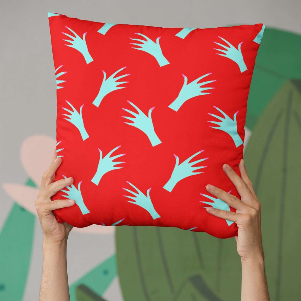 Handsy Print Throw Pillow - HAYLEY ELSAESSER 