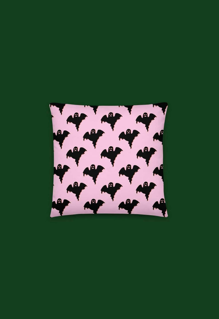 Pink Ghost Print Throw Pillow - HAYLEY ELSAESSER 