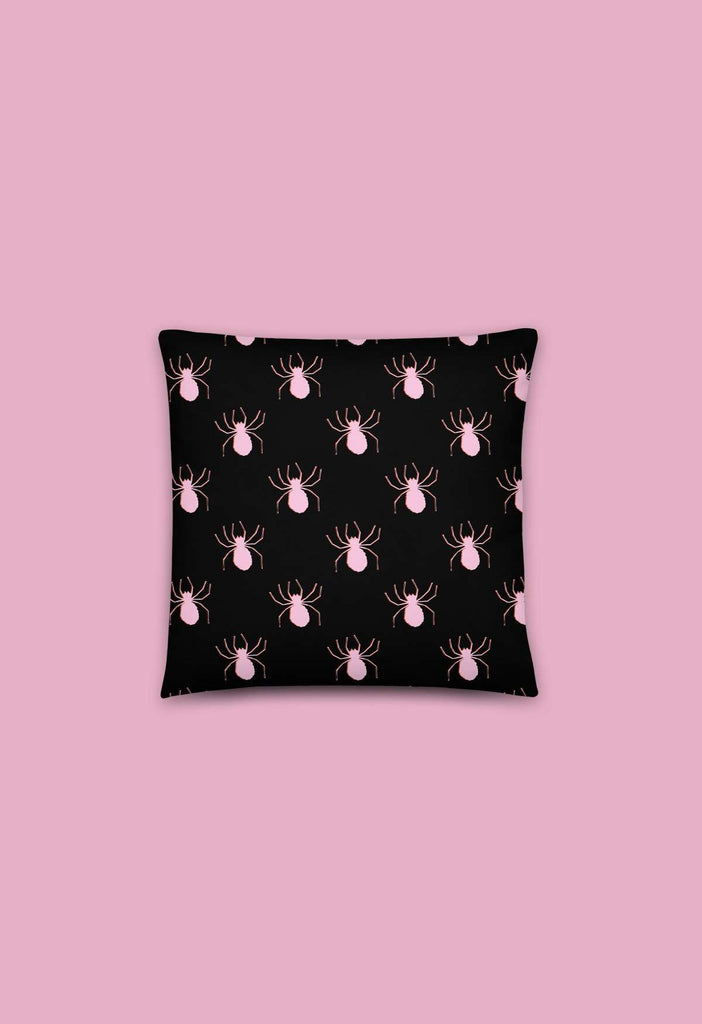 Pink Spider Throw Pillow - HAYLEY ELSAESSER 