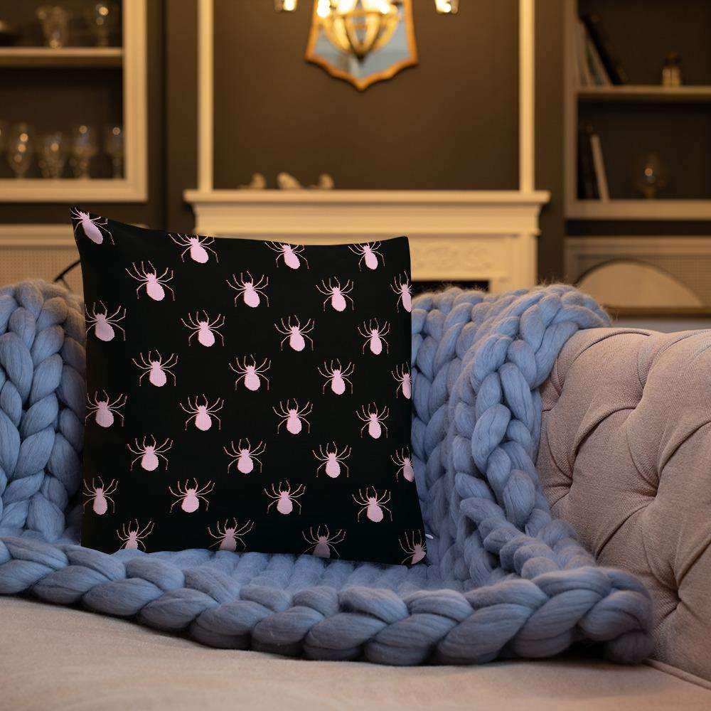 Pink Spider Throw Pillow - HAYLEY ELSAESSER 