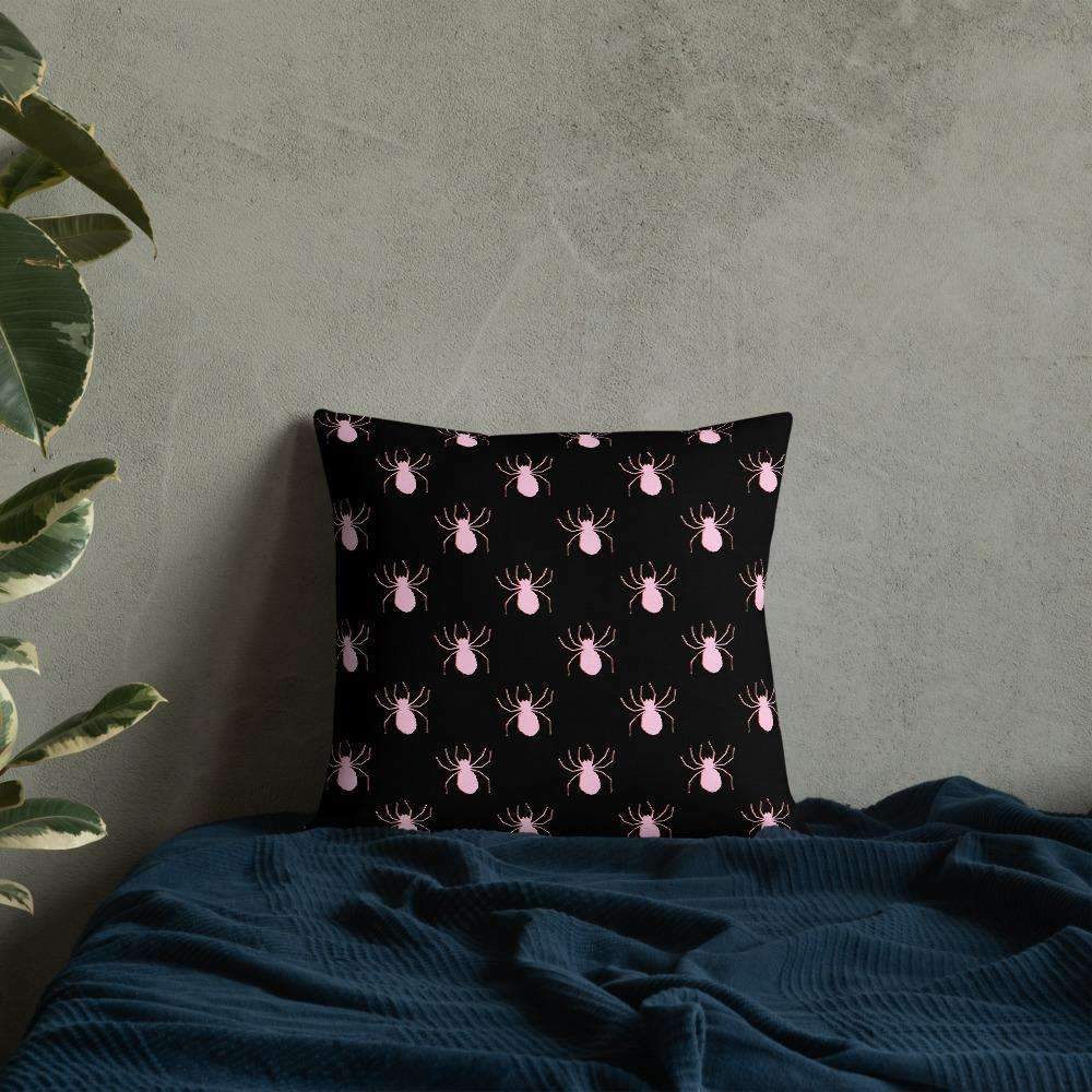 Pink Spider Throw Pillow - HAYLEY ELSAESSER 