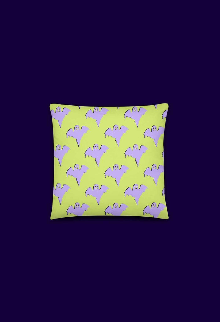 Purple Ghost Throw Pillow - HAYLEY ELSAESSER 