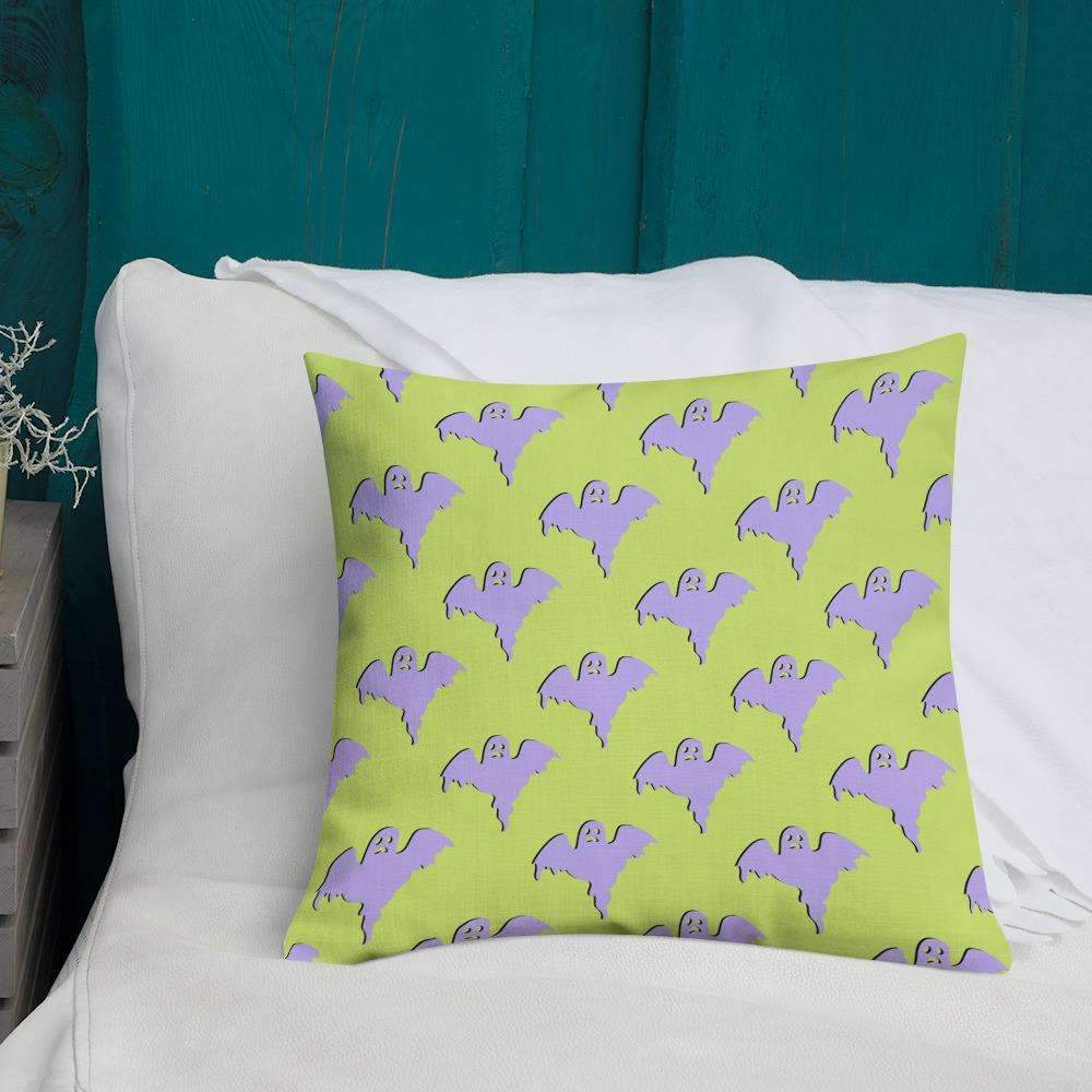 Purple Ghost Throw Pillow - HAYLEY ELSAESSER 