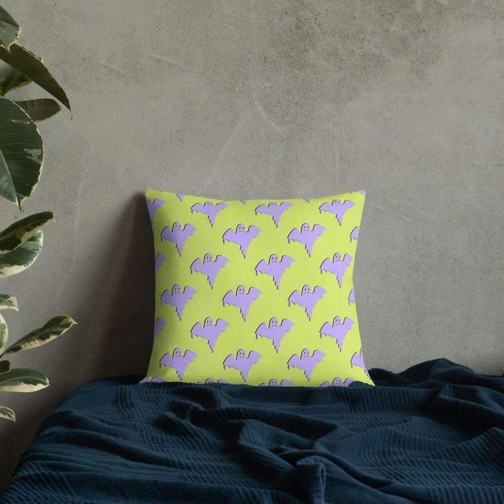 Purple Ghost Throw Pillow - HAYLEY ELSAESSER 
