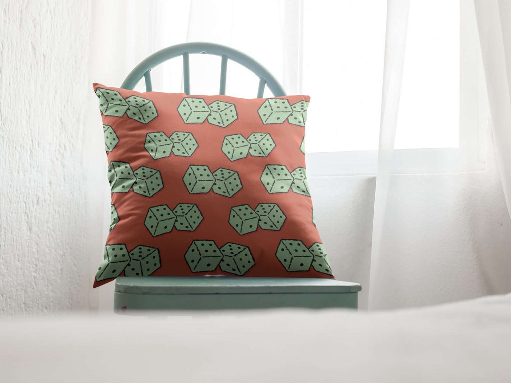 Rolling Dice Print Throw Pillow - HAYLEY ELSAESSER 