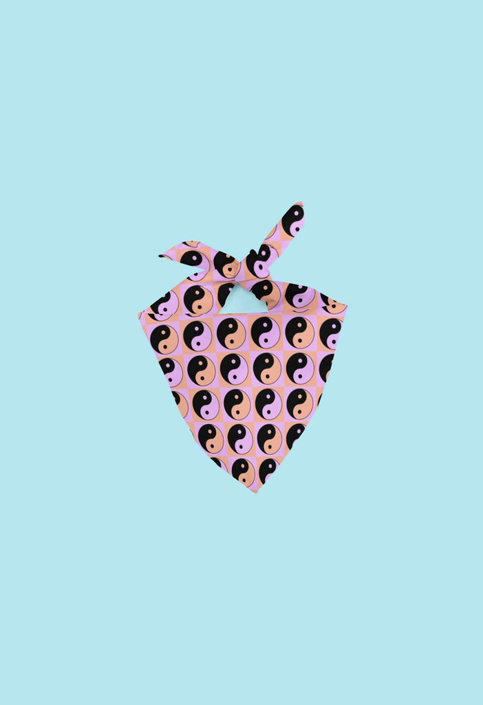 Checkered  Yin Yang Crepe Bandana - HAYLEY ELSAESSER 