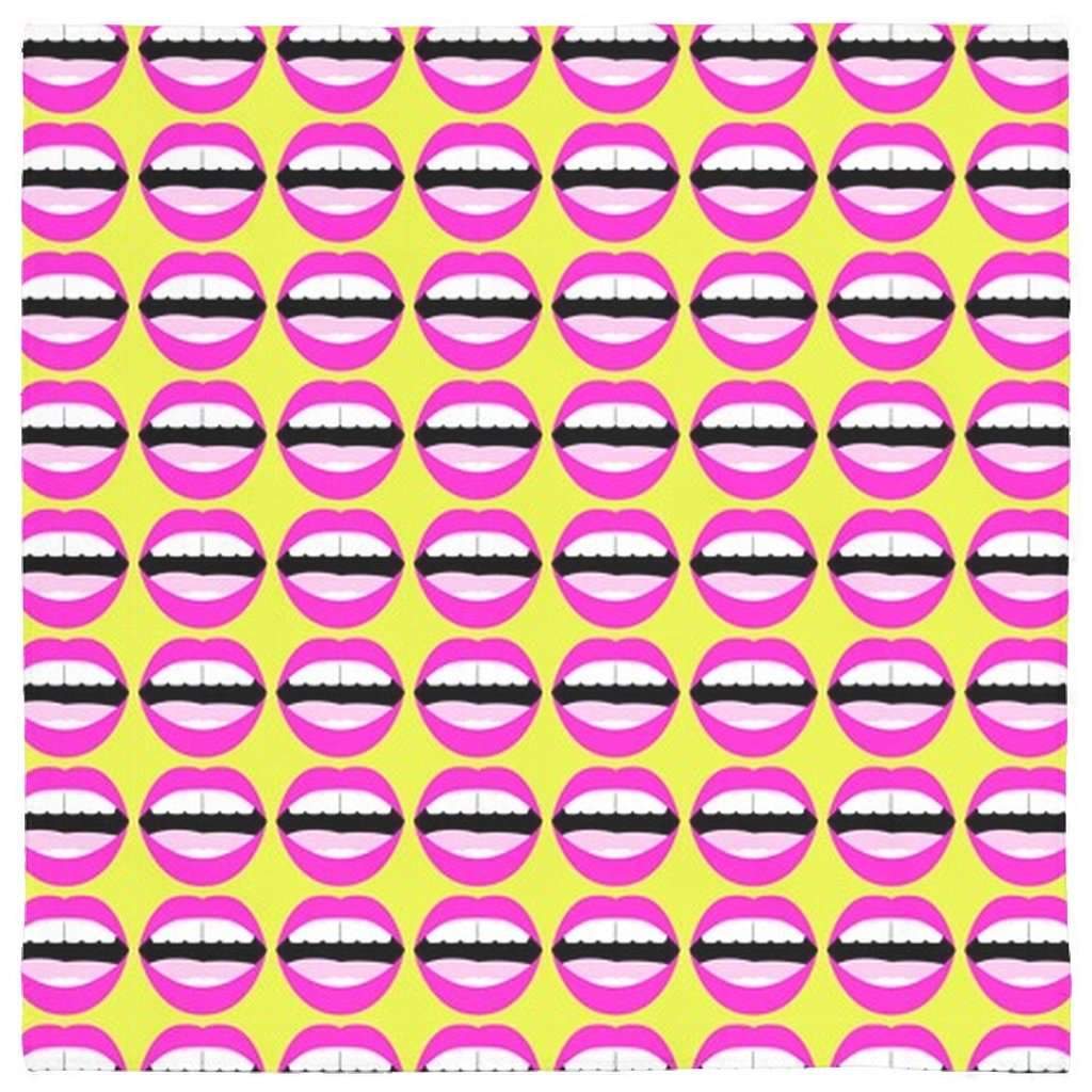 Citrus Mouthy Crepe Bandana - HAYLEY ELSAESSER 