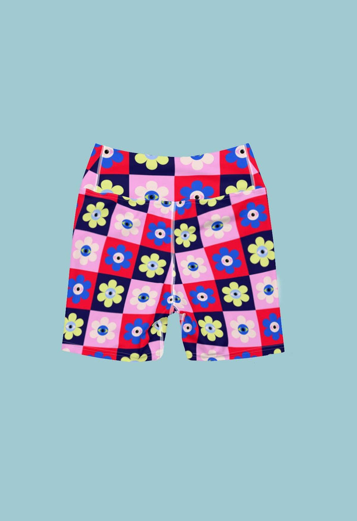 Eye Flower Bike Shorts - HAYLEY ELSAESSER 