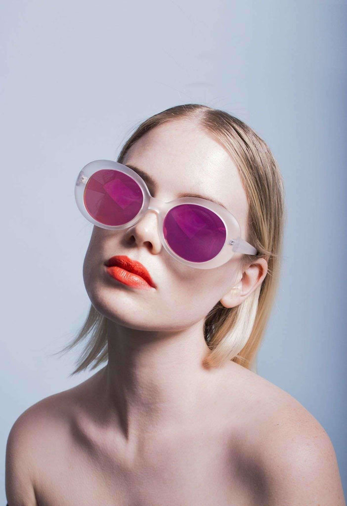 Frosty Clear Roswell Sunnies - HAYLEY ELSAESSER 