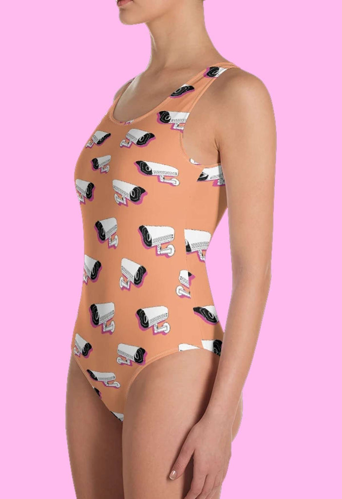 CCTV Print Swimsuit - HAYLEY ELSAESSER 