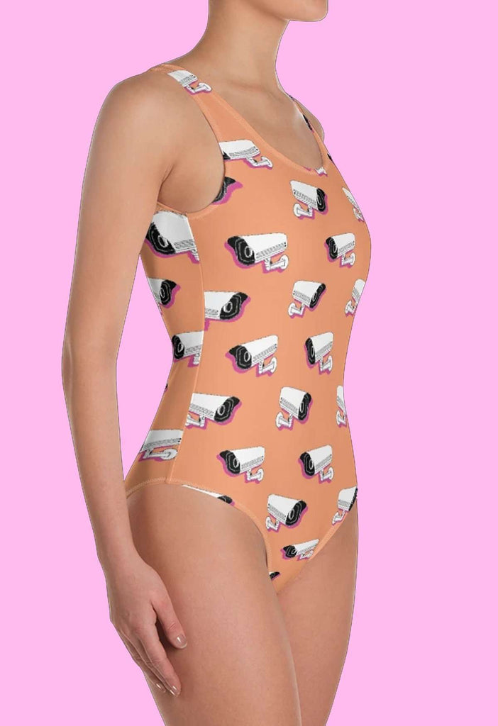 CCTV Print Swimsuit - HAYLEY ELSAESSER 