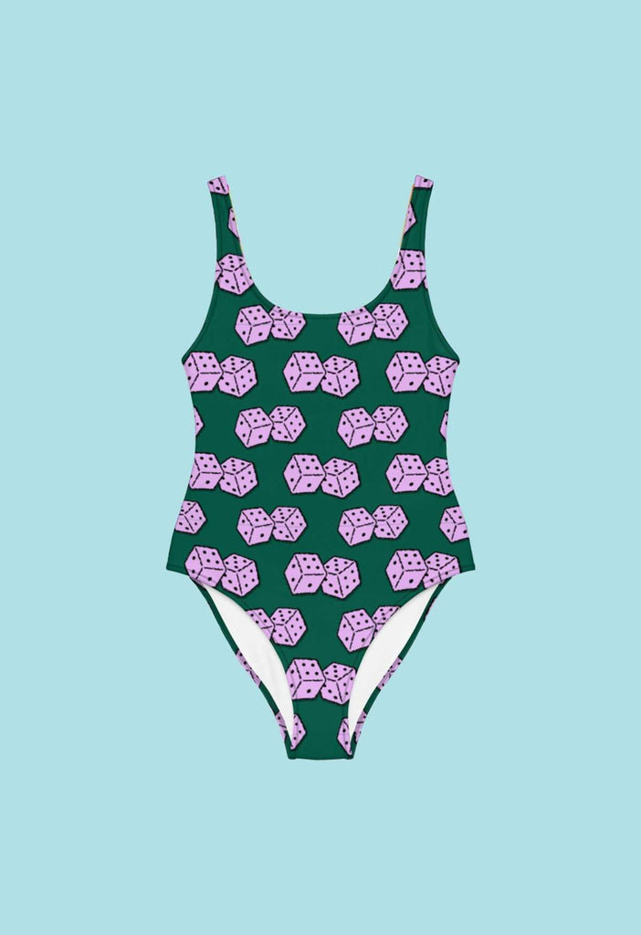 Dice Print Swimsuit - HAYLEY ELSAESSER 