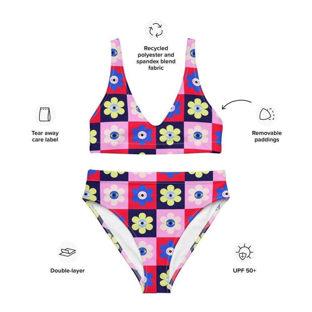 Eye flower Recycled Bikini Bottom - HAYLEY ELSAESSER 