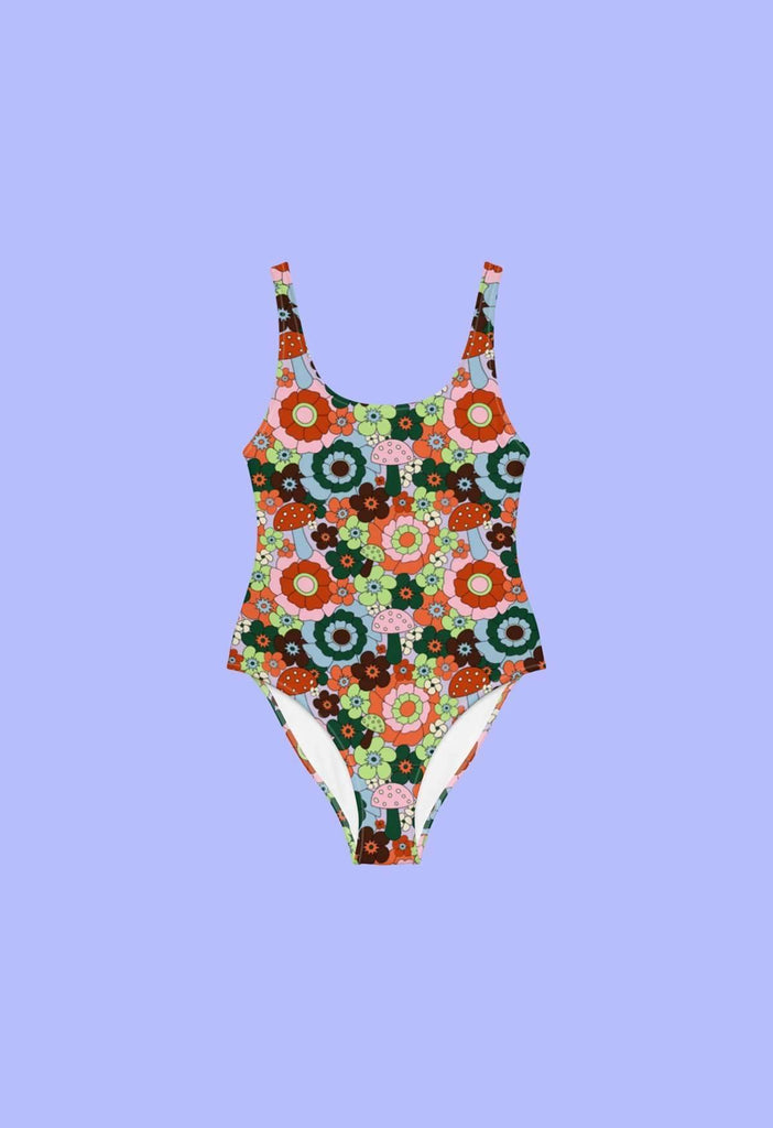 Mushroom Floral Print Swimsuit - HAYLEY ELSAESSER 