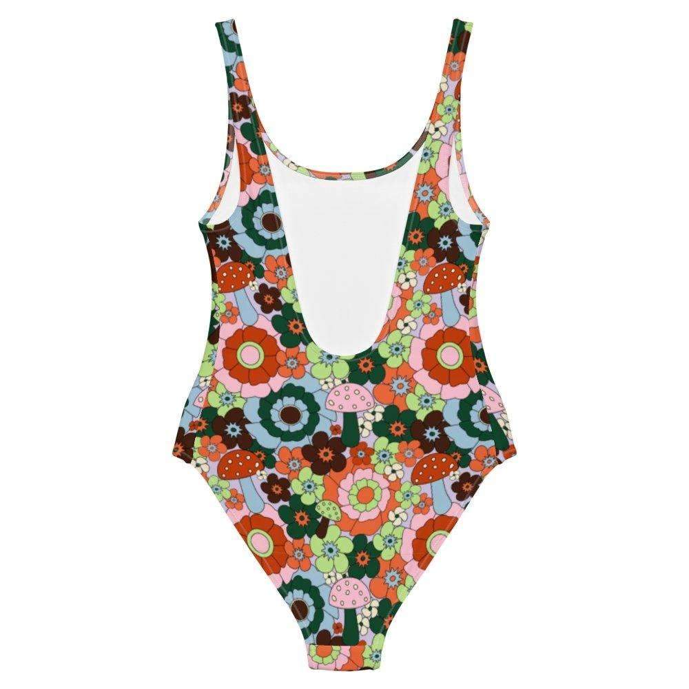 Mushroom Floral Print Swimsuit - HAYLEY ELSAESSER 