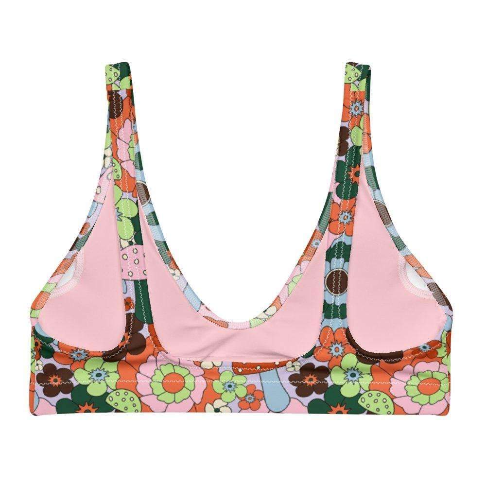 Mushroom Floral Recycled Bikini Top - HAYLEY ELSAESSER 