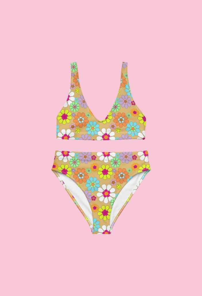 Retro Floral Recycled Bikini Top - HAYLEY ELSAESSER 