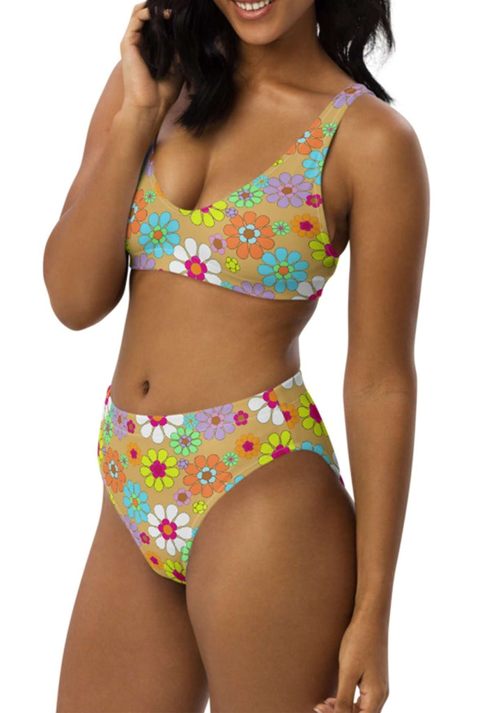 Retro Floral Recycled Bikini Top - HAYLEY ELSAESSER 