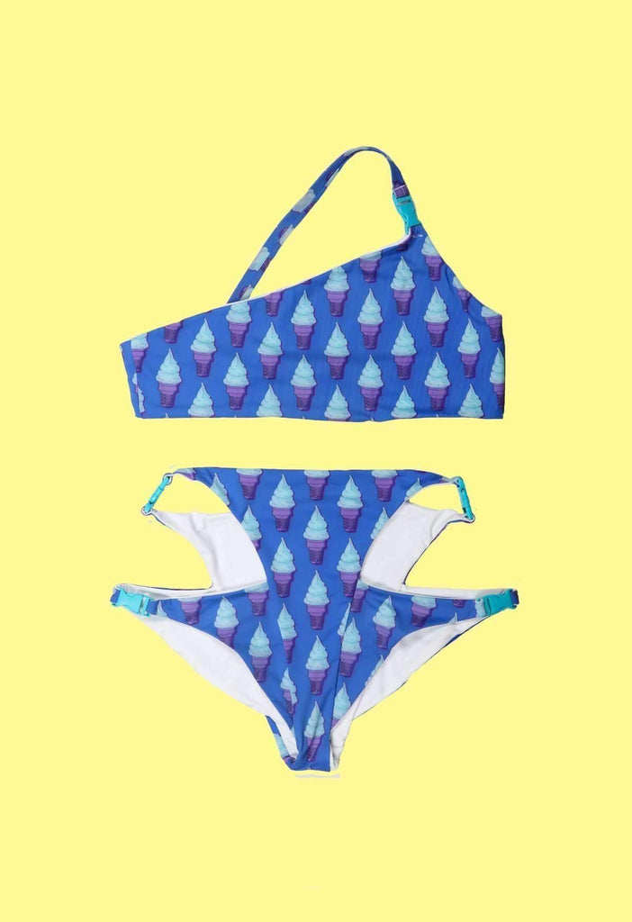 Soft Serve Bodies Print Swimsuit - HAYLEY ELSAESSER 