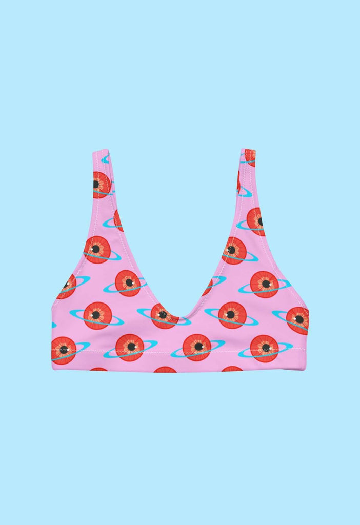 Eyeball Planet Recyled Bikini Top - HAYLEY ELSAESSER 