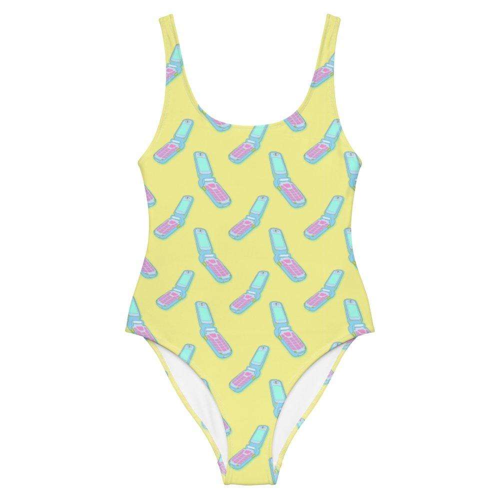 Flip Phone Print Swimsuit - HAYLEY ELSAESSER 