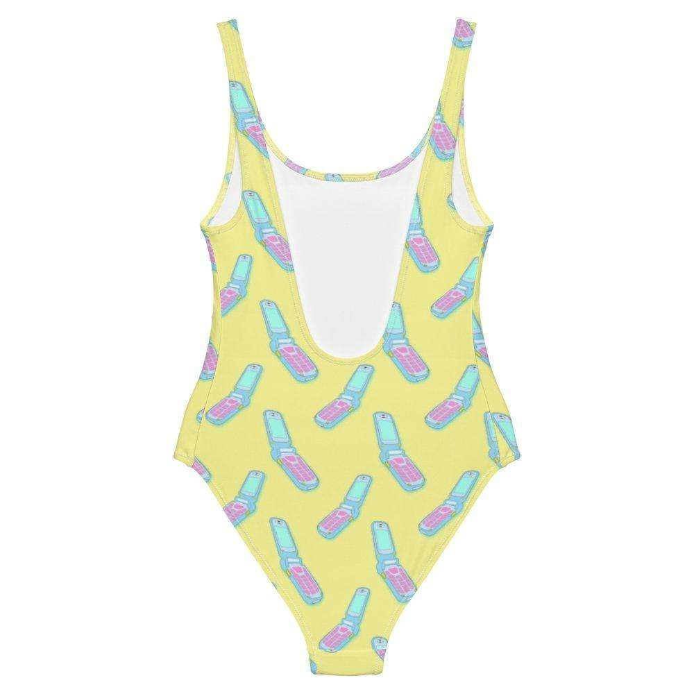 Flip Phone Print Swimsuit - HAYLEY ELSAESSER 