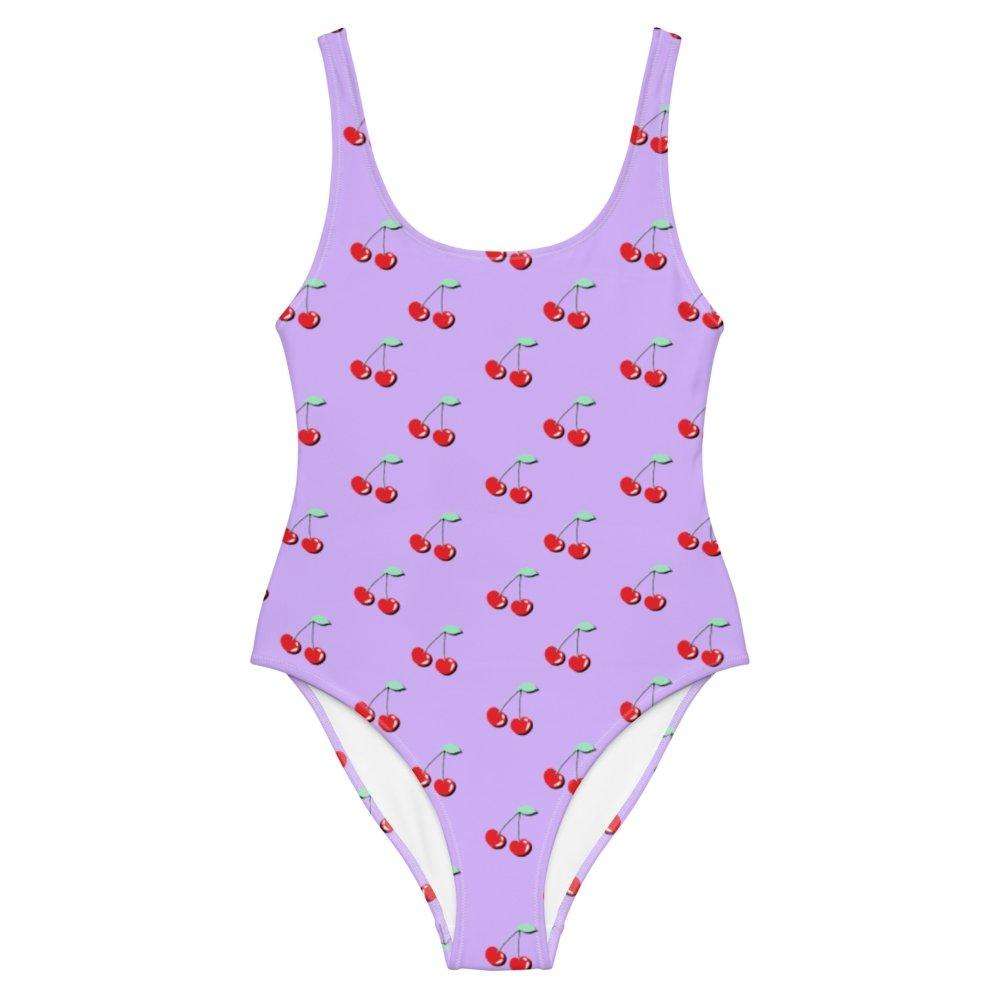 Lilac Cherry Print Swimsuit - HAYLEY ELSAESSER 