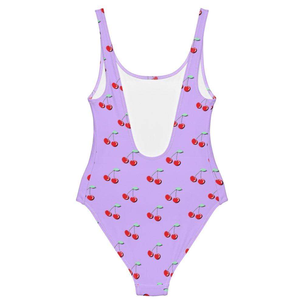 Lilac Cherry Print Swimsuit - HAYLEY ELSAESSER 