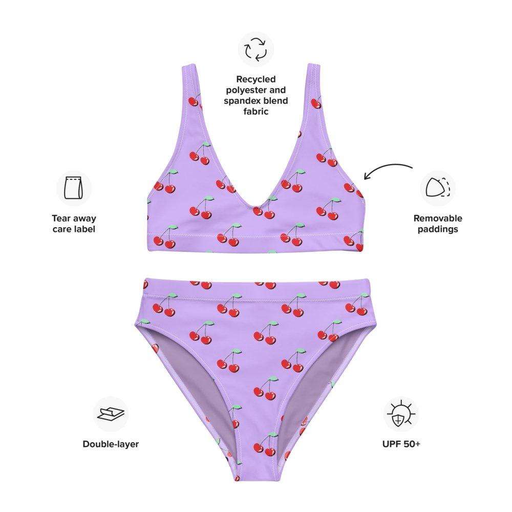 Lilac Cherry Recycled Bikini Bottom - HAYLEY ELSAESSER 
