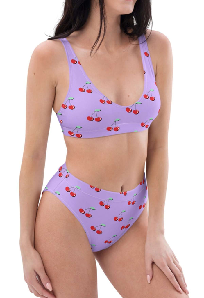Lilac Cherry Recylced Bikini Top - HAYLEY ELSAESSER 