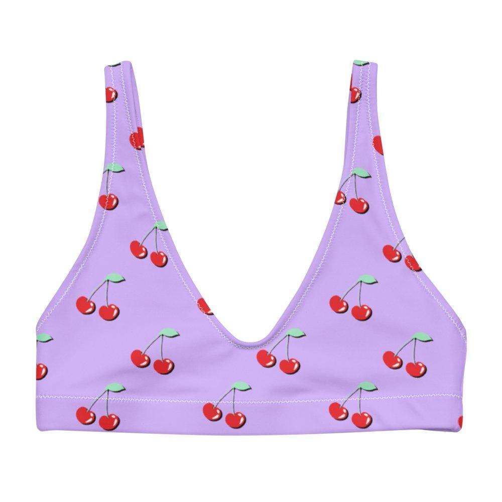 Lilac Cherry Recylced Bikini Top - HAYLEY ELSAESSER 