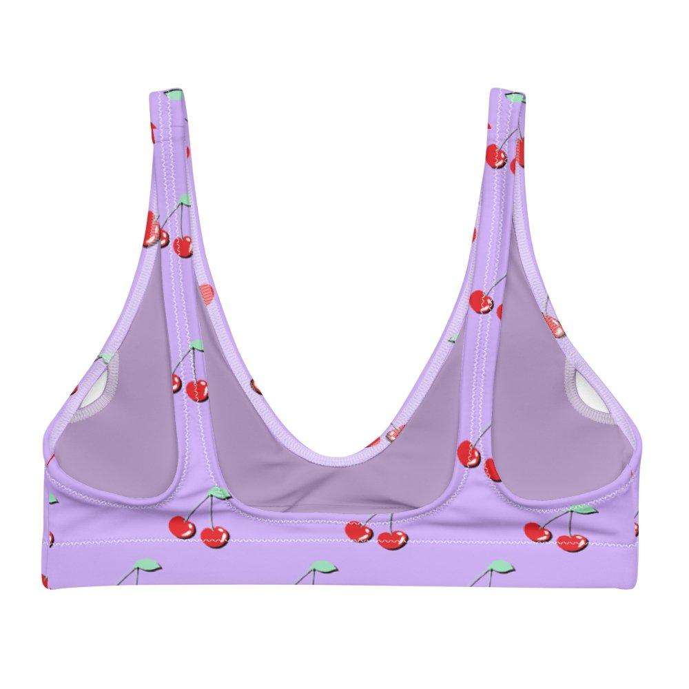 Lilac Cherry Recylced Bikini Top - HAYLEY ELSAESSER 