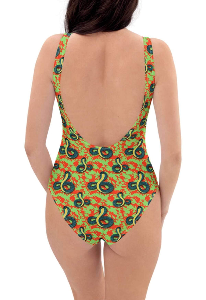 Serpentine Print Swimsuit - HAYLEY ELSAESSER 