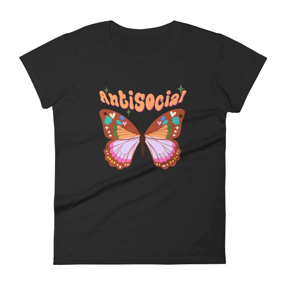 Antisocial Butterfly Fitted Baby Tee - HAYLEY ELSAESSER 