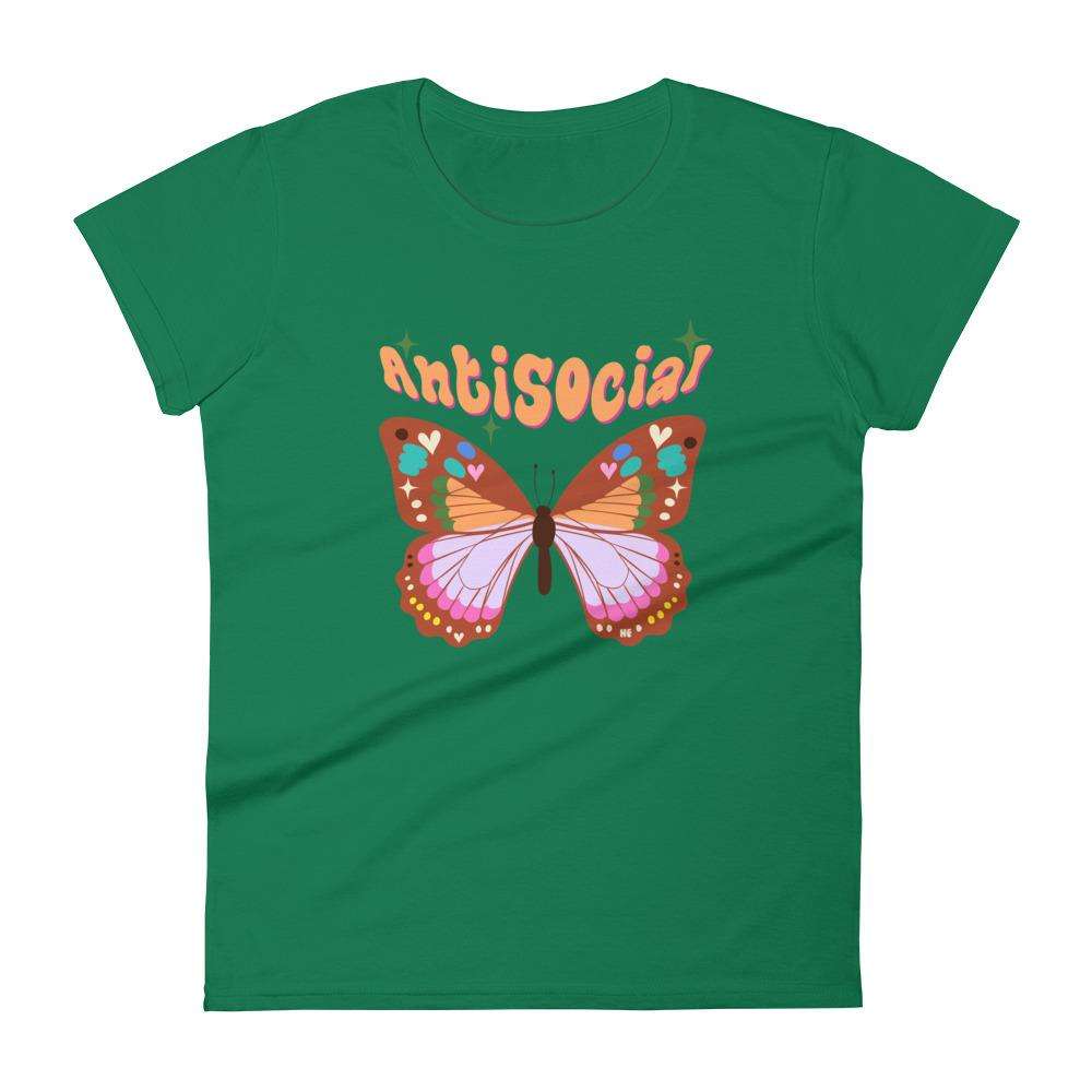 Antisocial Butterfly Fitted Baby Tee - HAYLEY ELSAESSER 