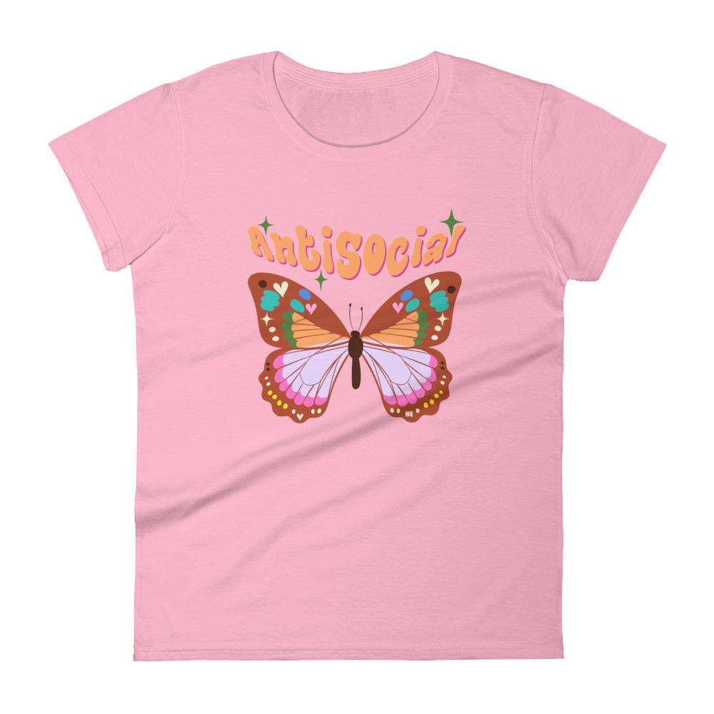 Antisocial Butterfly Fitted Baby Tee - HAYLEY ELSAESSER 