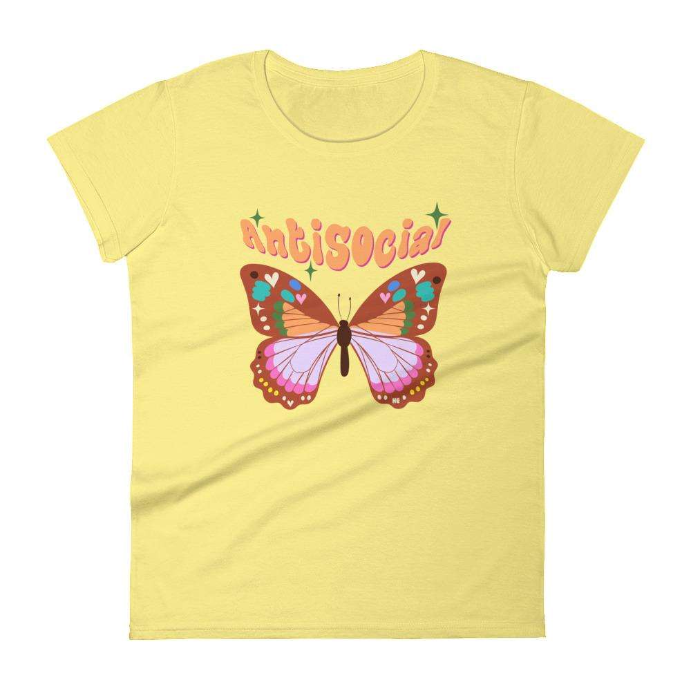 Antisocial Butterfly Fitted Baby Tee - HAYLEY ELSAESSER 