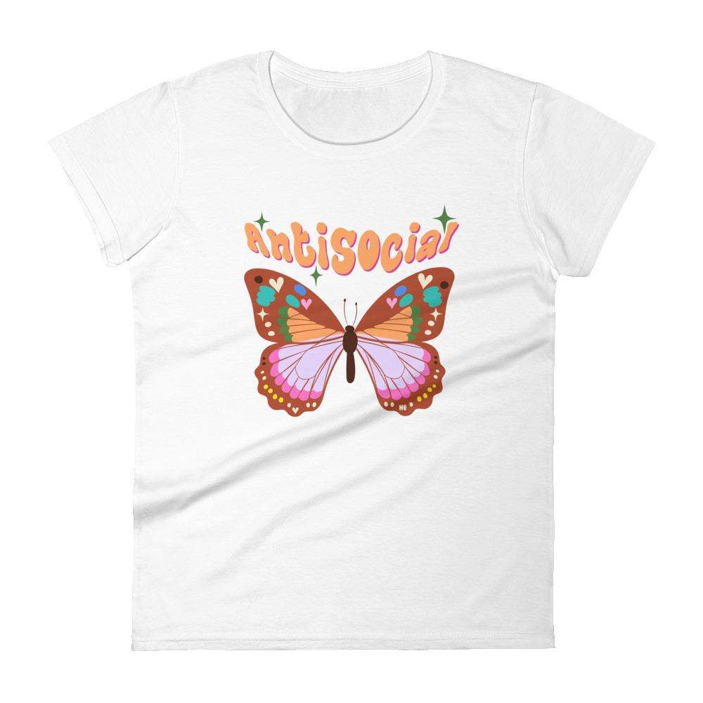 Antisocial Butterfly Fitted Baby Tee - HAYLEY ELSAESSER 