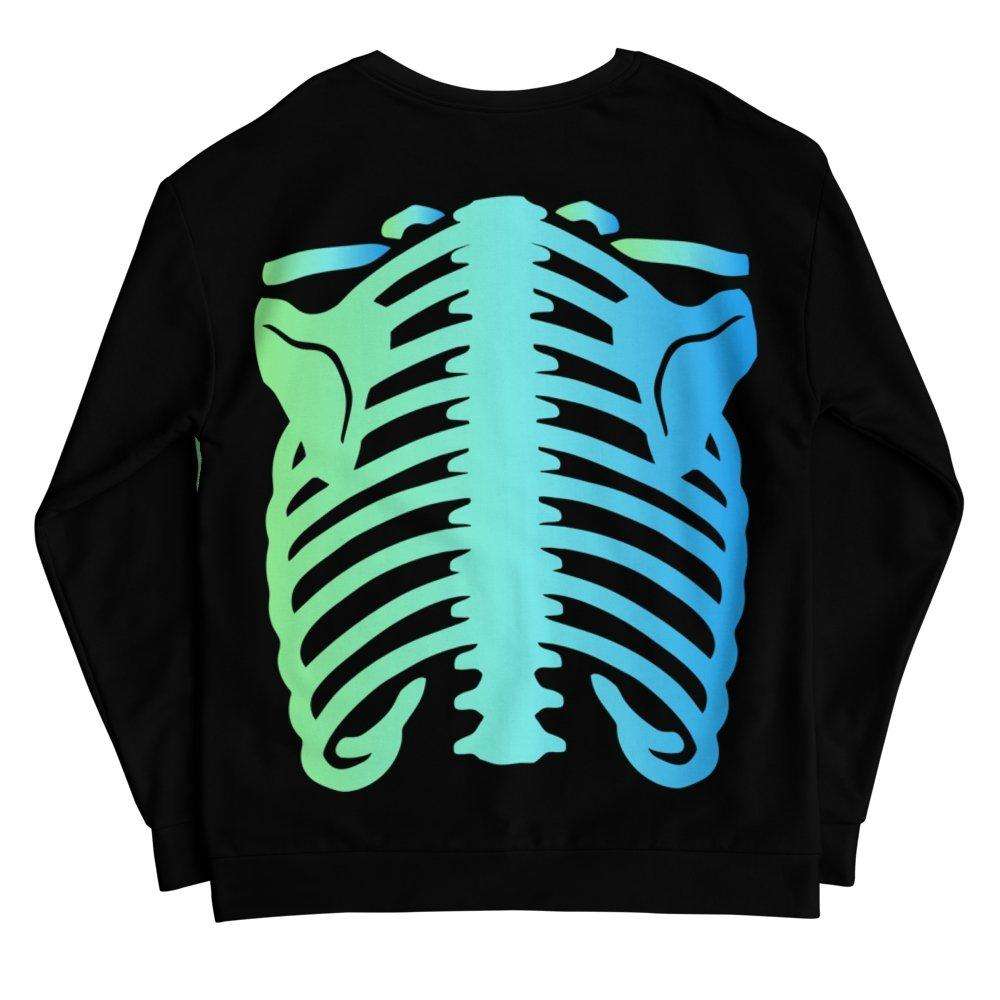 Black and Blue Skeleton Crewneck - HAYLEY ELSAESSER 