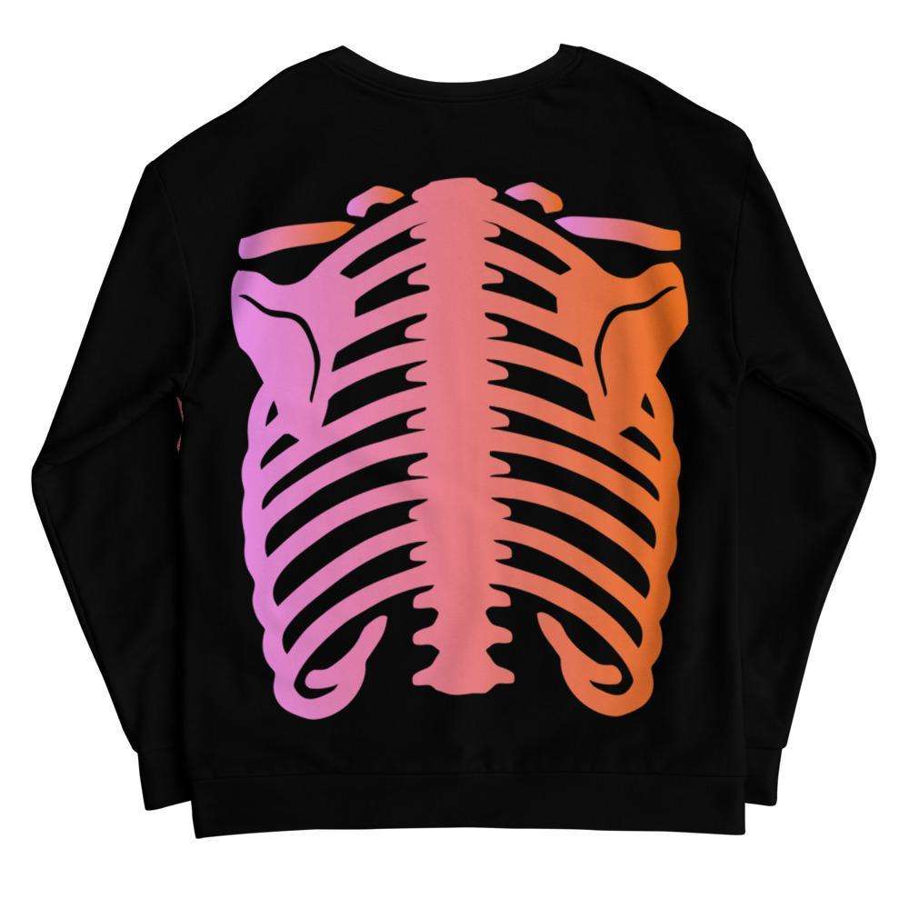 Black and Pink Skeleton Crewneck - HAYLEY ELSAESSER 