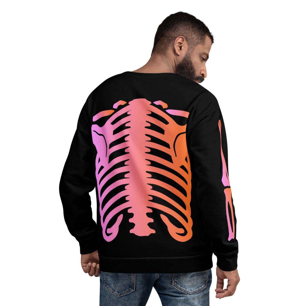 Black and Pink Skeleton Crewneck - HAYLEY ELSAESSER 