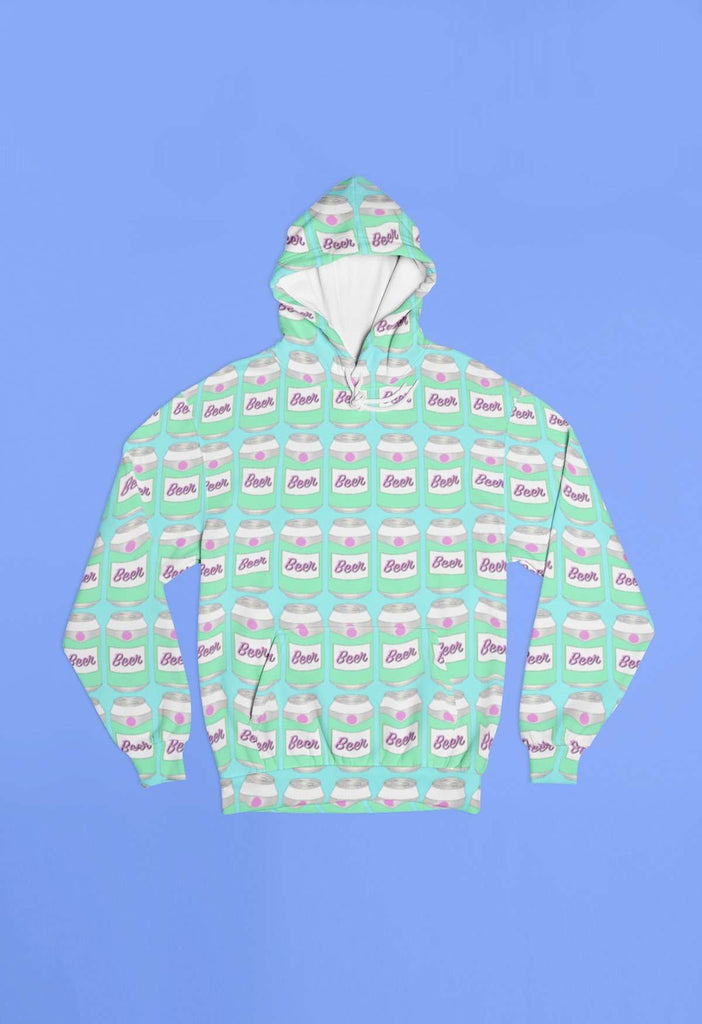 Brewski Beer Print Hoodie - HAYLEY ELSAESSER 