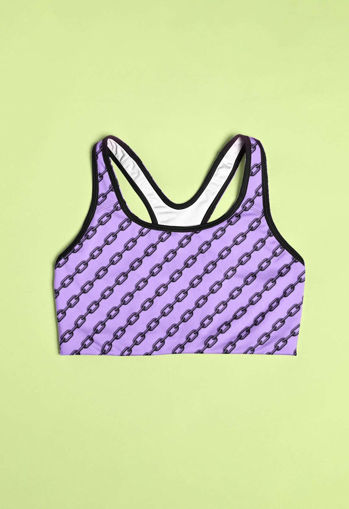 Chain Print Sports Bra - HAYLEY ELSAESSER 