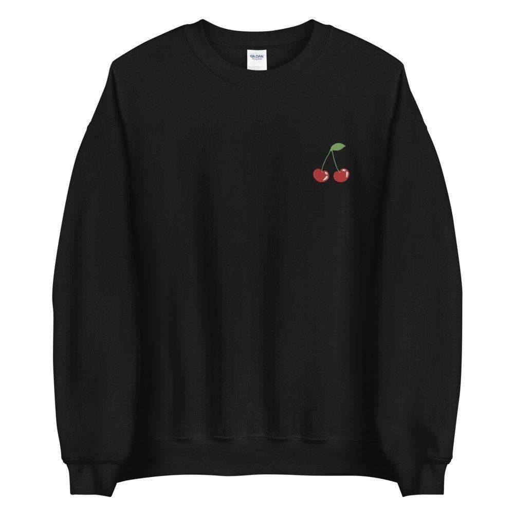 Cherry Embroidered Crewneck Sweatshirt - HAYLEY ELSAESSER 