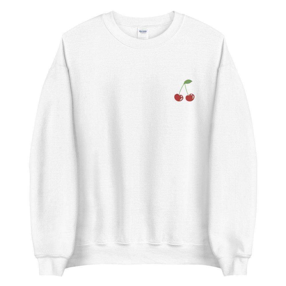 Cherry Embroidered Crewneck Sweatshirt - HAYLEY ELSAESSER 