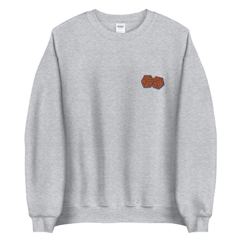 Dice Embroidered Crewneck Sweatshirt - HAYLEY ELSAESSER 